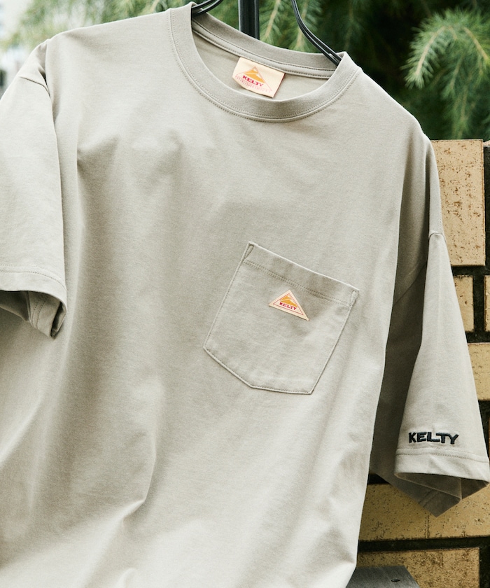 KELTY×FREAK'S STORE/ケルティ 別注 ワンポイント ヴィンテージロゴ クルーネック ポケットTシャツ 【限定展開】
