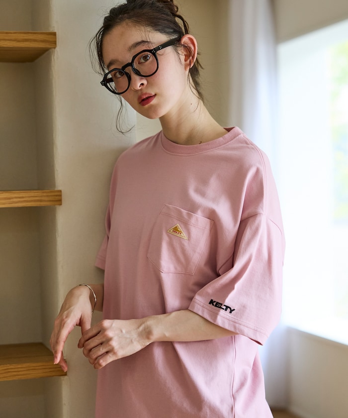 KELTY×FREAK'S STORE/ケルティ 別注 ワンポイント ヴィンテージロゴ クルーネック ポケットTシャツ 【限定展開】