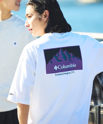 Columbia×FREAK'S STORE / コロンビア 別注 インペリアルパーク バックプリント クルーネックTシャツ 【限定展開】