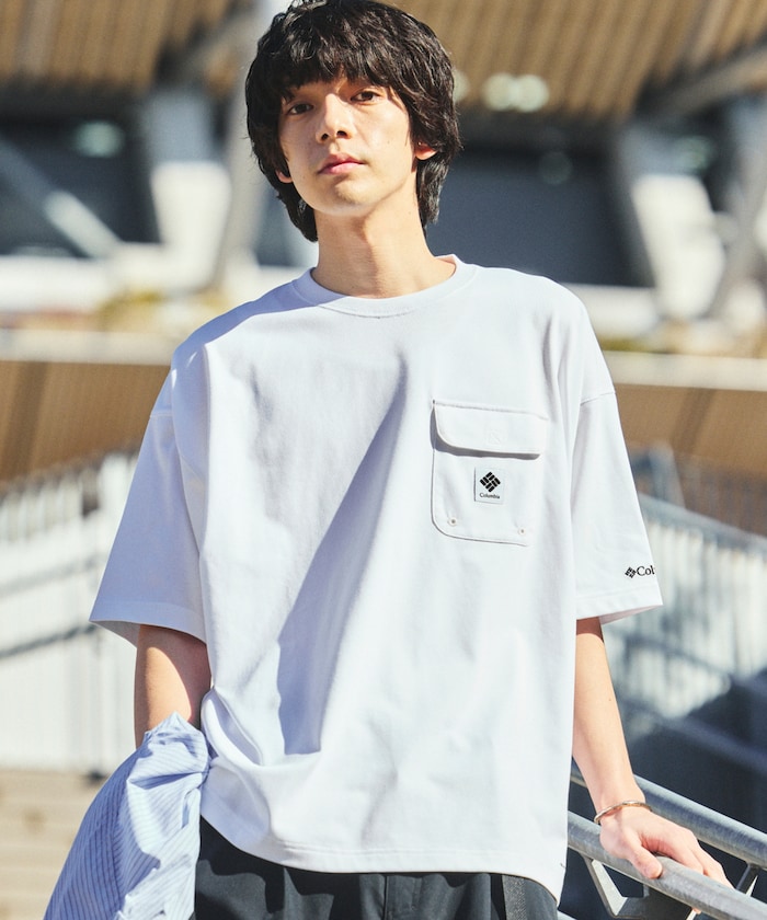 Columbia×FREAK'S STORE/コロンビア 別注 インペリアルパーク クルーネック ポケットTシャツ【限定展開】