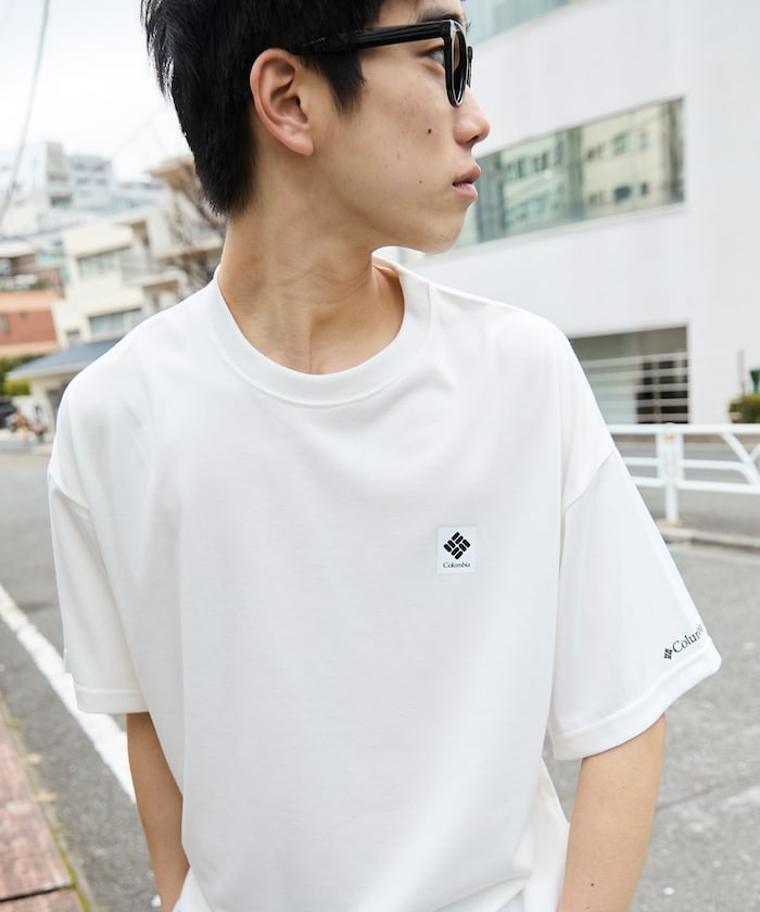 Columbia×FREAK'S STORE/コロンビア 別注 インペリアルパーク クルーネック ロゴワンポイント Tシャツ 【限定展開】