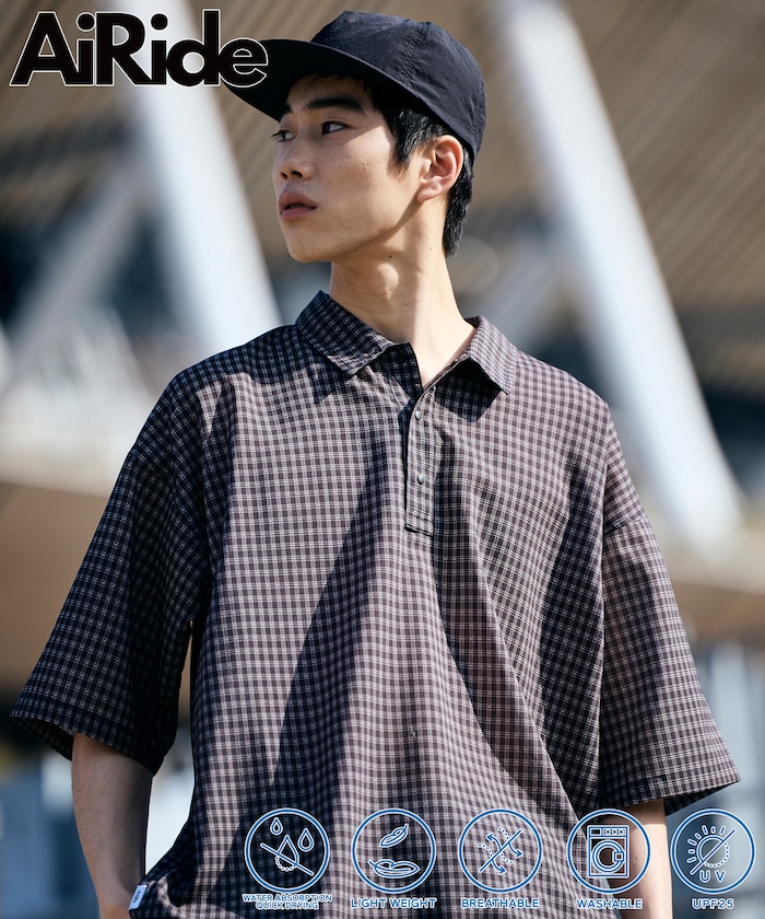 AiRide/エアライド リラックスフィット ポロシャツ/ポケッタブル/吸水速乾/UVカット 【限定展開】
