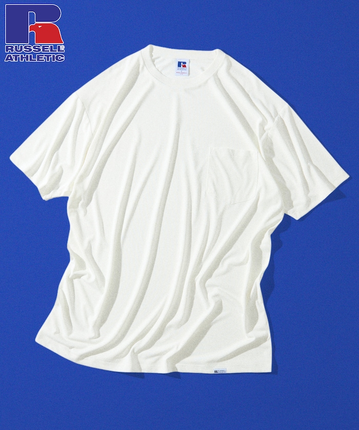 RUSSEL ATHLETIC×FREAK'S STORE 別注 Dri-Power ポケットTシャツ/吸湿速乾/消臭/ストレッチ 【限定展開】
