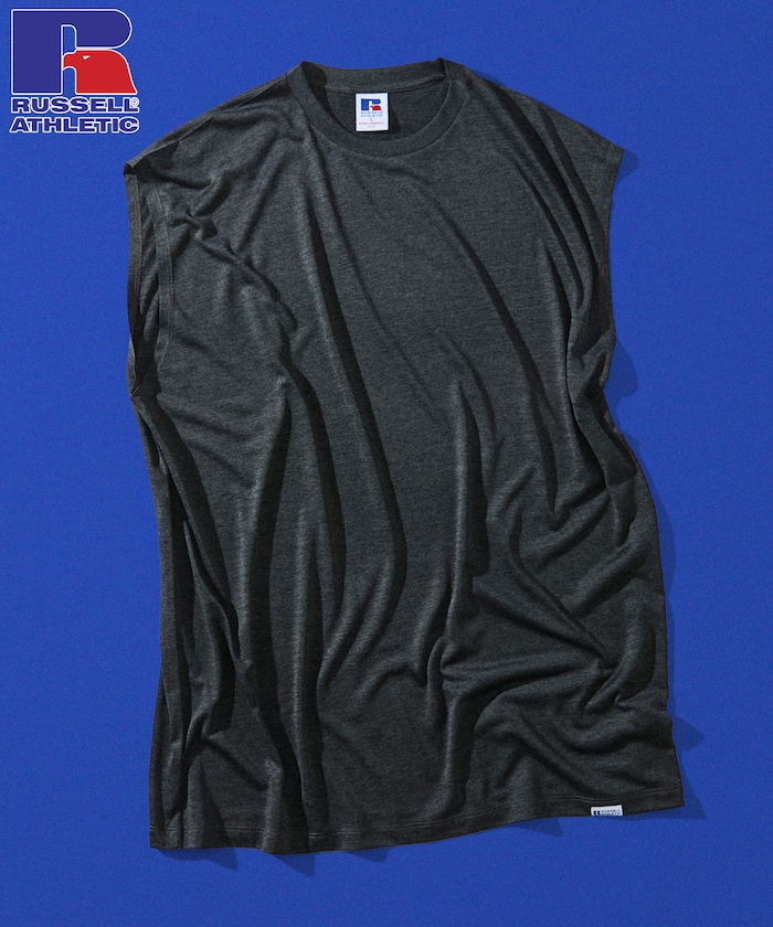 RUSSEL ATHLETIC×FREAK'S STORE 別注 Dri-Power ノースリーブ Tシャツ/吸湿速乾/消臭 【限定展開】