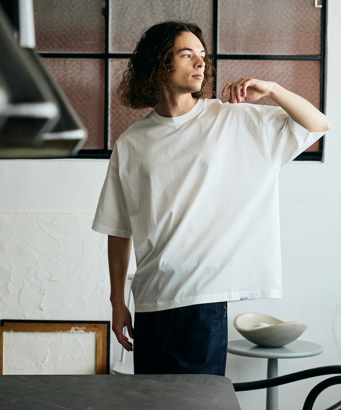 限定展開 別注 プレミアム ワイド クルーネック Tシャツ カットソー 半袖 Tシャツ シルケット