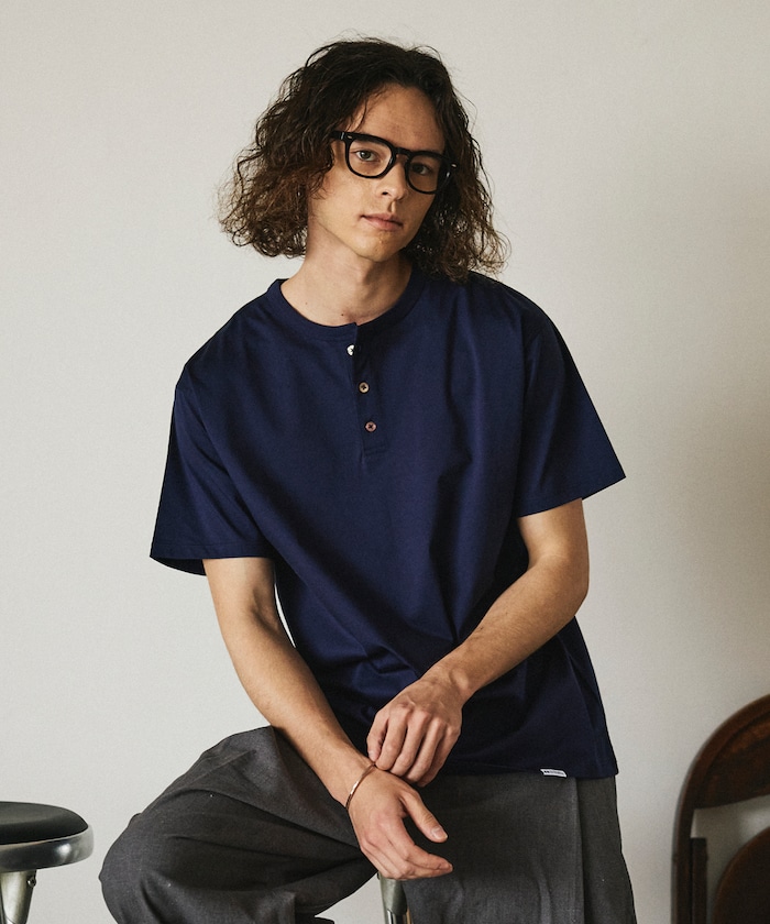 別注 プレミアム ヘンリーネック カットソー/ 半袖 Tシャツ シルケット 【限定展開】