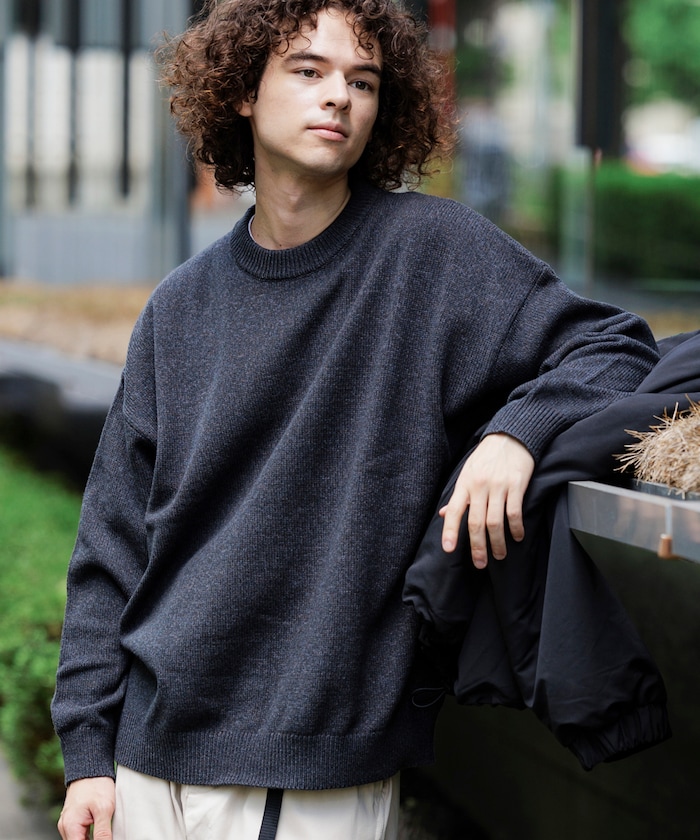 Relax Fit リラックスフィット イージーケア ウォッシャブル クルーネックニット【限定展開】