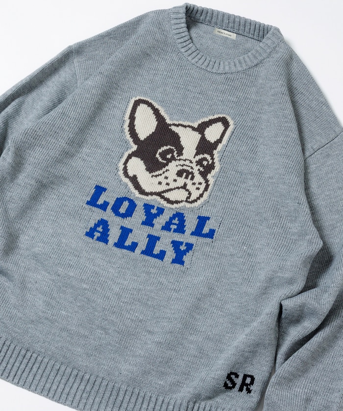 【FREAK'S STORE】 リラックスフィット ジャカード クルーネック ニット / DOG LOYAL ALLY 【限定展開】 male 【FREAK'S STORE】 リラックスフィット ジャカード クルーネック ニット / DOG LOYAL ALLY 【限定展開】 male