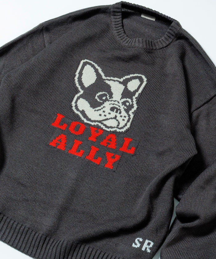 【FREAK'S STORE】 リラックスフィット ジャカード クルーネック ニット / DOG LOYAL ALLY 【限定展開】 male 【FREAK'S STORE】 リラックスフィット ジャカード クルーネック ニット / DOG LOYAL ALLY 【限定展開】 male