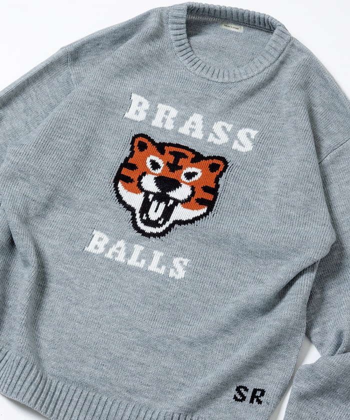 【FREAK'S STORE】 リラックスフィット ジャカード クルーネック ニット / TIGER BRASSBALLS 【限定展開】 male 【FREAK'S STORE】 リラックスフィット ジャカード クルーネック ニット / TIGER BRASSBALLS 【限定展開】 male