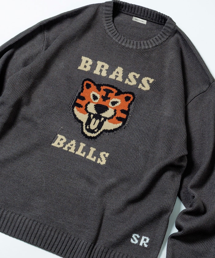 【FREAK'S STORE】 リラックスフィット ジャカード クルーネック ニット / TIGER BRASSBALLS 【限定展開】 male 【FREAK'S STORE】 リラックスフィット ジャカード クルーネック ニット / TIGER BRASSBALLS 【限定展開】 male