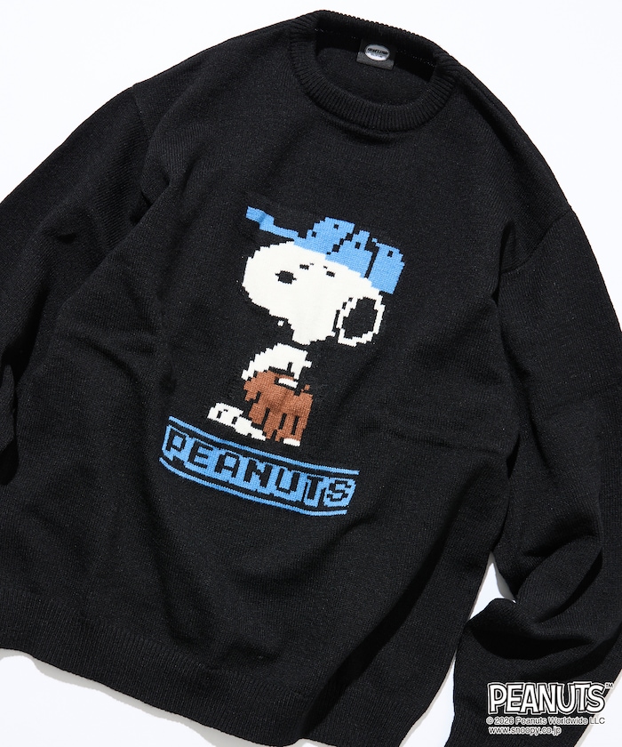 SNOOPY クルーネック ニット セーター 【オリジナル展開】