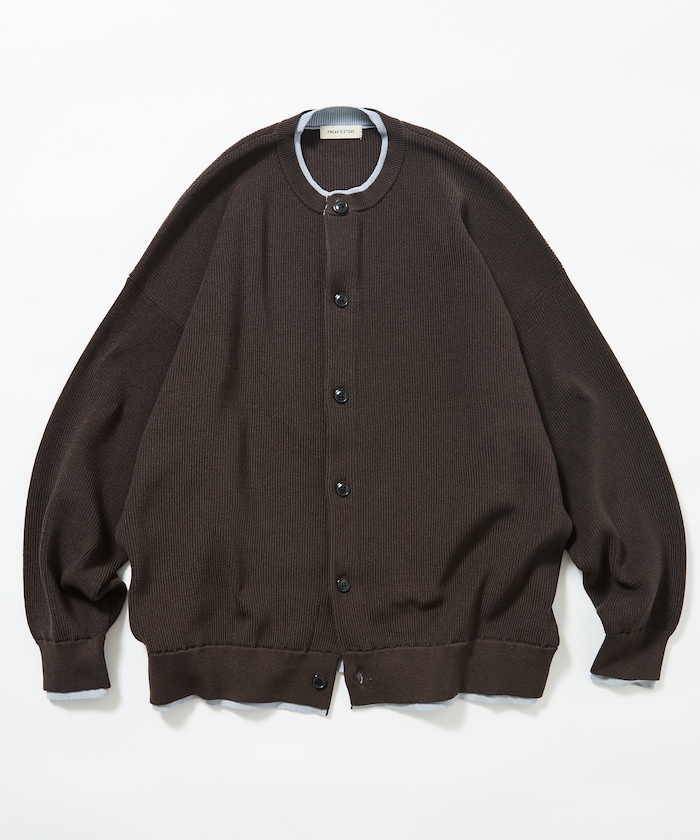 リラックスフィット レイヤード クルーネック カーディガン 【限定展開】