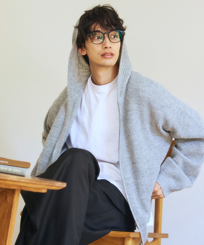 あぜ編み ジップ ニット パーカー / フーディー 【限定展開】
