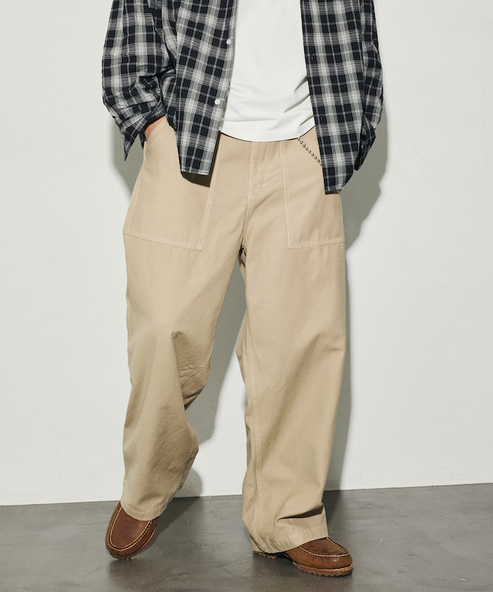 HINSON 別注 ワイドストレートファティーグパンツ 【限定展開】