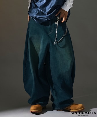 Kobudo sk ミスターハーツ デニム kha ki カーキ デニム 箔プリント テーパード パンツ FOIL PRINT TAPRED DENIM mil25fpt3233 レディース サイズ・カラー交換初回無料 aranciato アランチェート