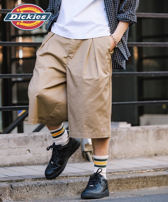 Dickies×FREAK'S STORE ディッキーズ 別注 ワイドシルエット クロスタック ワークショーツ 【限定展開】