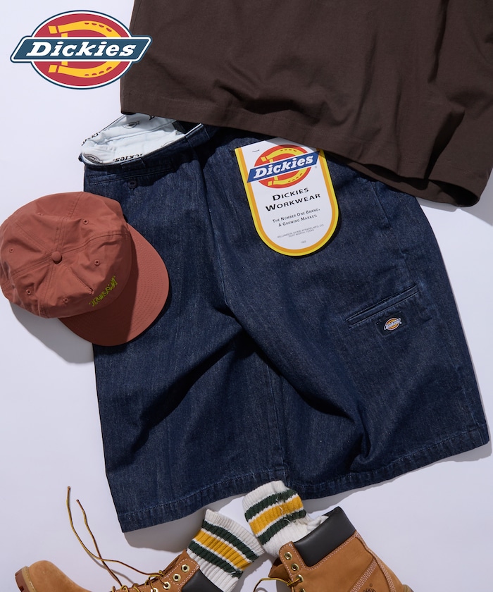 Dickies×FREAK'S STORE ディッキーズ 別注 ワイドシルエット クロスタック ワークショーツ 【限定展開】