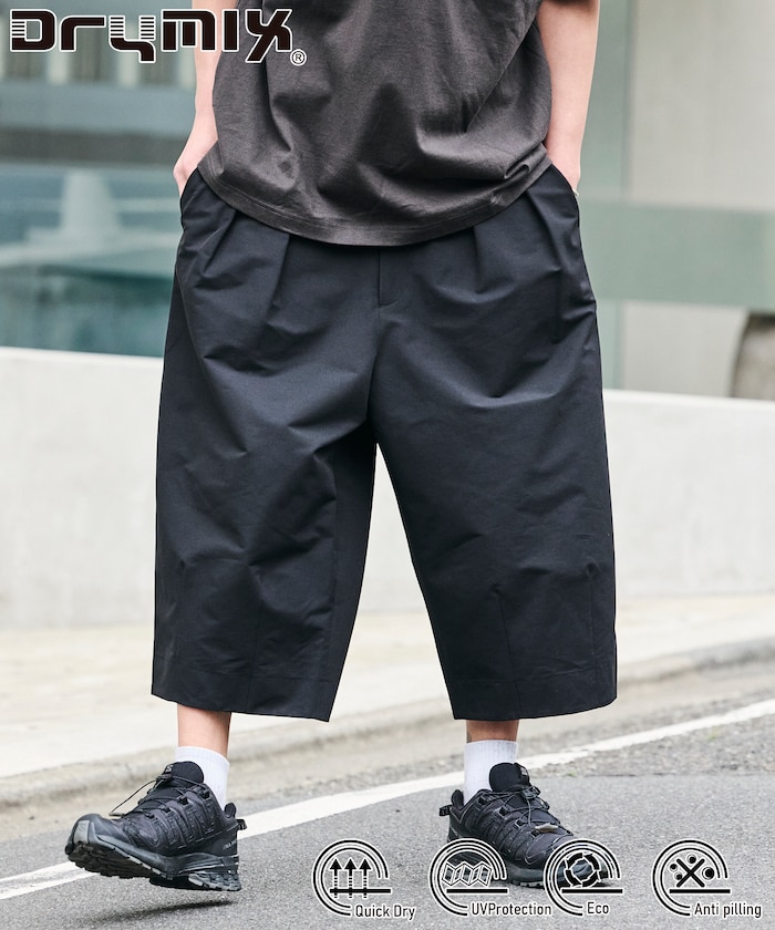 限定展開 Drymix(R) ドライミックス ワイドシルエット タックスリークウォーターパンツ 速乾 UVカット