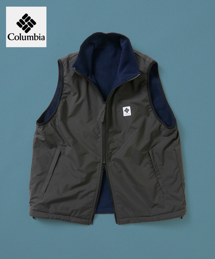 Columbia×FREAK'S STORE 別注 インペリアルパーク ワンポイントロゴ リバーシブル  ベスト 【限定展開】