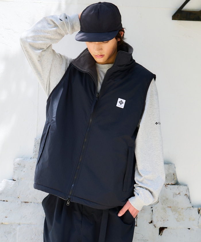Columbia×FREAK'S STORE 別注 インペリアルパーク ワンポイントロゴ リバーシブル ベスト 【限定展開】