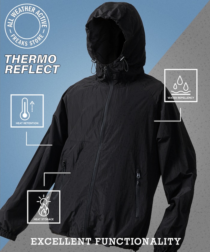 ALL WEATHER ACTIVE WEAR/オールウェザーアクティブウェア チタン加工 ナイロンフーディー ジャケット 【限定展開】