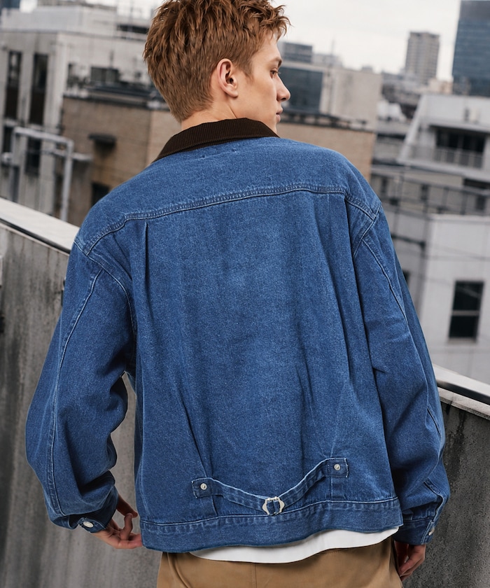 FREAK'S STORE/コントラストカラー デニムジャケット 異素材切り替え