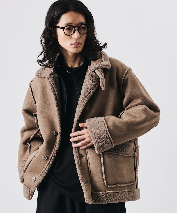 ビックシルエット フェイクムートン ボアライニング ブルゾン 【限定展開】