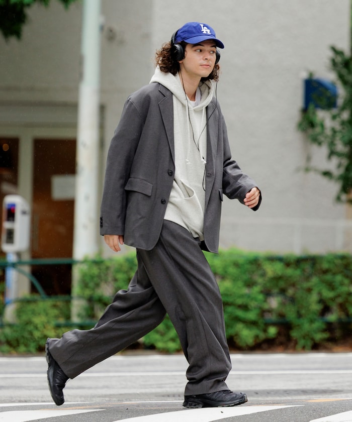 Urban Comfortable リラックスフィット ウールライク セットアップ /ジャケット/スラックス 【限定展開】