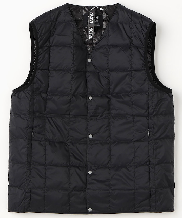 ベーシック Vネックボタン インナーダウンベスト/V NECK DOWN VEST 【限定展開】