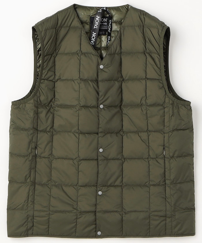 ベーシック Vネックボタン インナーダウンベスト/V NECK DOWN VEST 【限定展開】