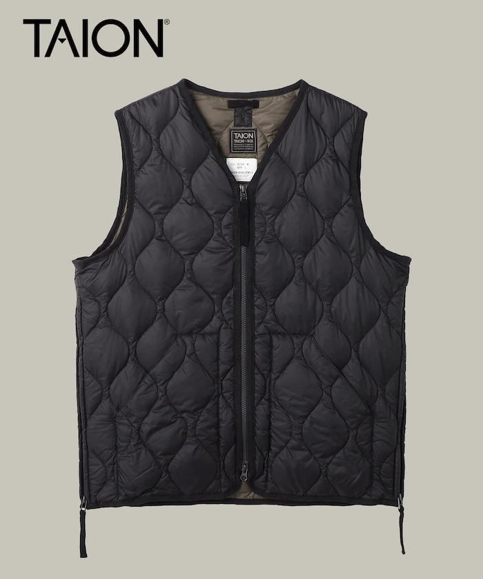 ミリタリー VネックWジップ ダウンベスト-ソフトシェル/ML V NECK ZIP DOWN VEST 【限定展開】