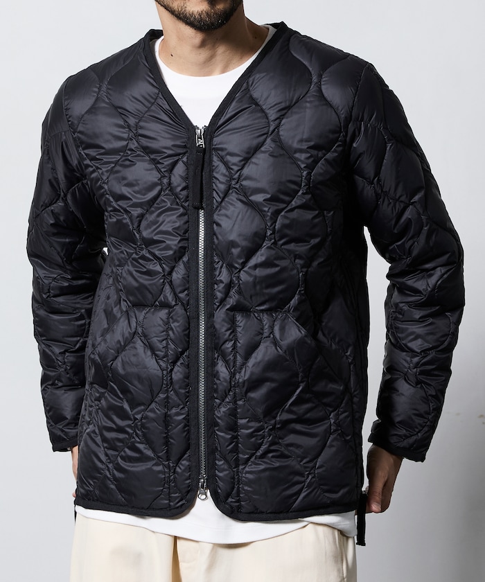 MILITARY V NECK ZIP DOWN JACKET/ミリタリーブイネックジップダウンジャケット 【限定展開】