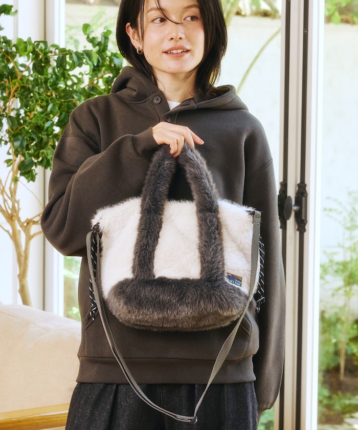 エコファー 2WAY ワンポイントロゴ 巾着トートバッグ 【限定展開】