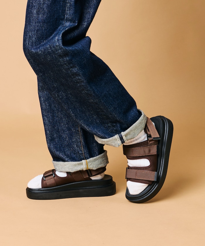 限定展開 2way ボリュームソール スダブルトラップ スポーツサンダル プラットフォームソール