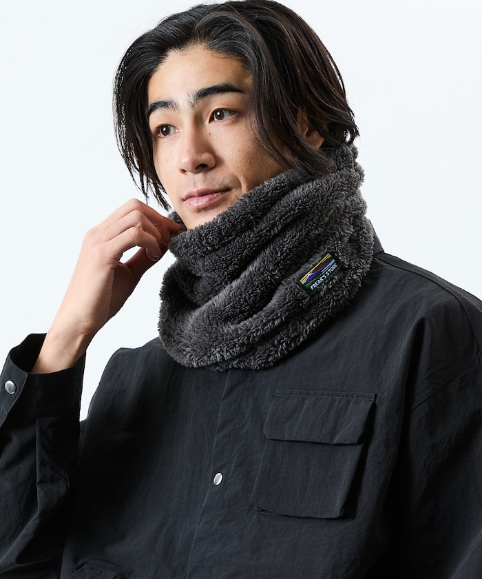 Lieve Van Gorp デッドストック90s蛇革ネックウォーマー希少美品 FREAK'S STORE/フリース ワンポイントロゴ ネックウォーマー 【限定