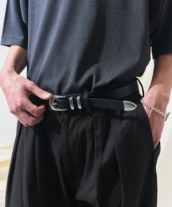 AURALEE 固める SQUARE BUCKLE BELT レザー ベルト 25SS 