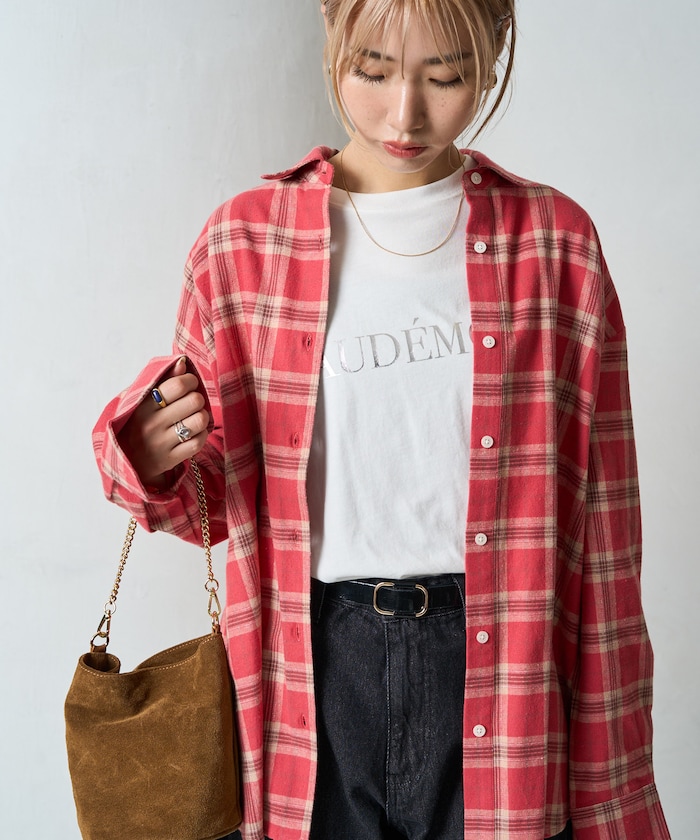 ネル チェック ビックシャツ【限定展開】