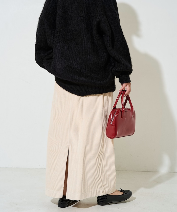 ✨美品✨45R✨コーデュロイ✨イージースカート✨KHAKI ✨美品✨45R✨コーデュロイ✨イージースカート✨KHAKI