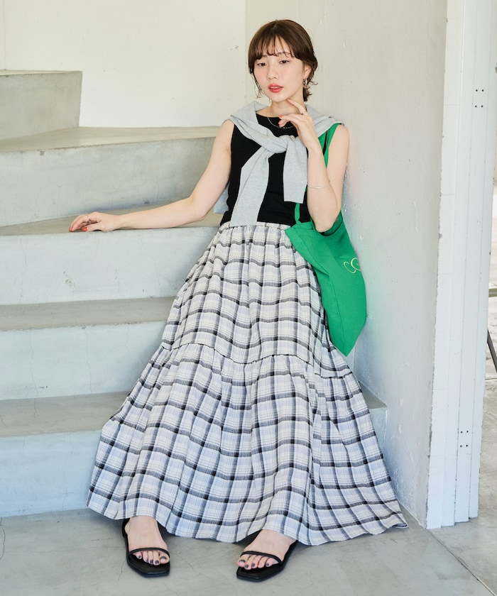 チェックティアードスカート【限定展開】