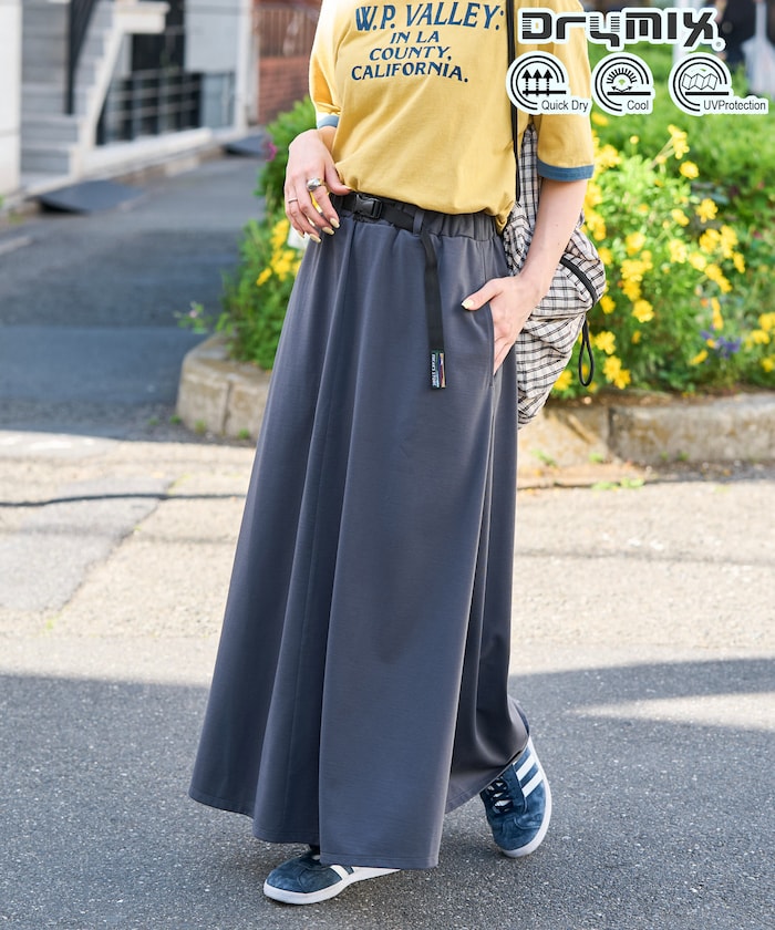 <吸水速乾・接触冷感・UVカット>FREAK'S STORE OUTDOORS DRYMIX(ドライミックス) マキシスカート【限定展開】