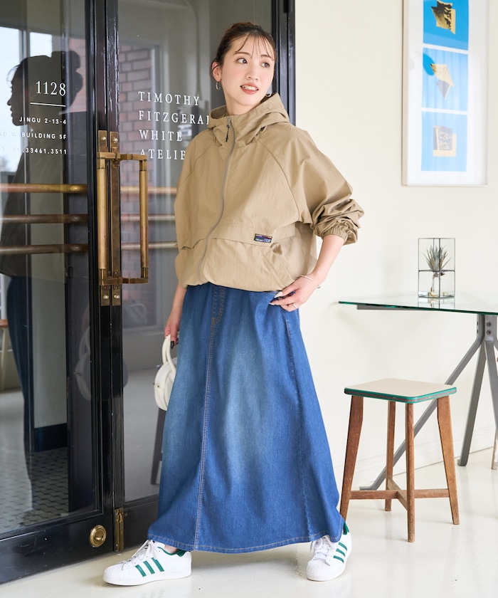 冷感デニムクライミングスカート(冷感・吸水速乾)【限定展開】