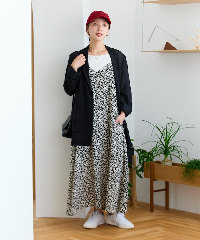 インド 花柄 プリント キャミワンピース【限定展開】