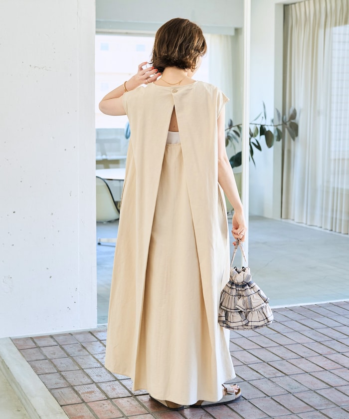 インドコットン フレックス バックオープン ワンピース【限定展開】