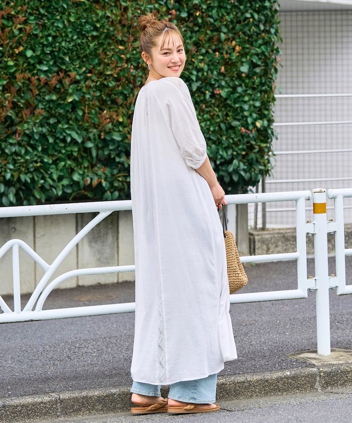 FREAK'S STORE/インド モスコットン レース 半袖 ワンピース【限定展開