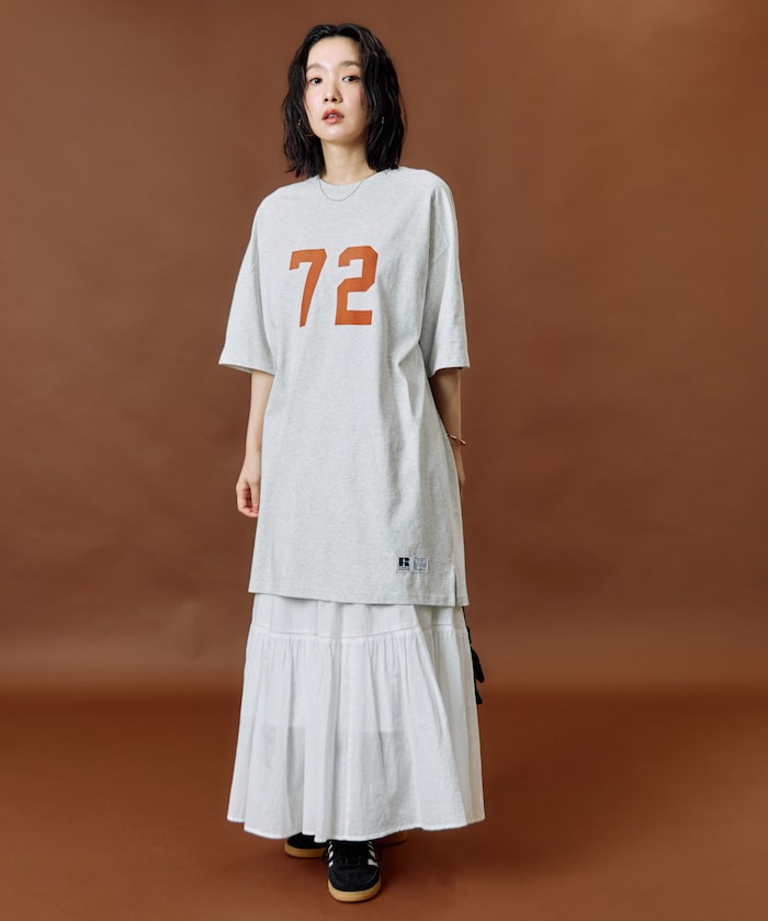 ライトグレー：杢ライトグレー×オレンジ