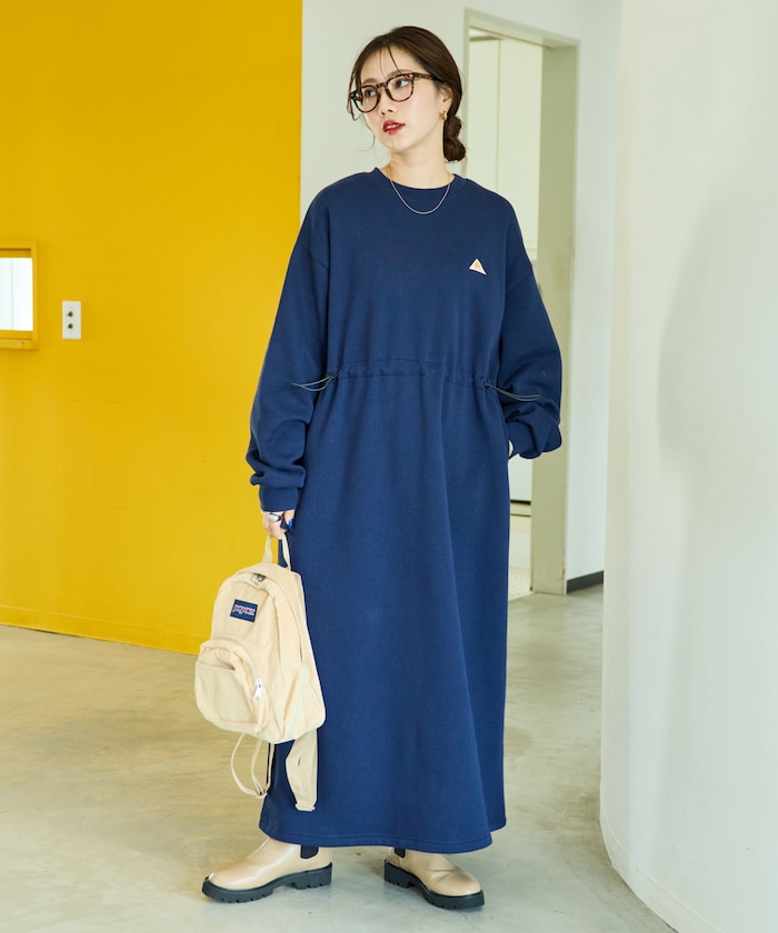 別注 裏起毛 ウエスト ドローコード ワンピース【限定展開】