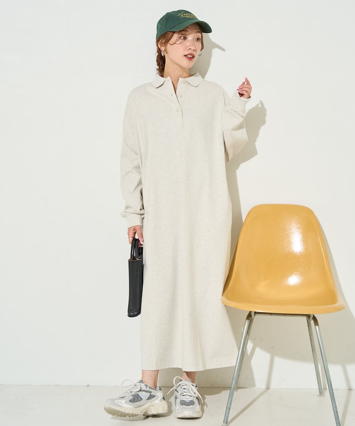 襟付き ポロ ワンピース【限定展開】