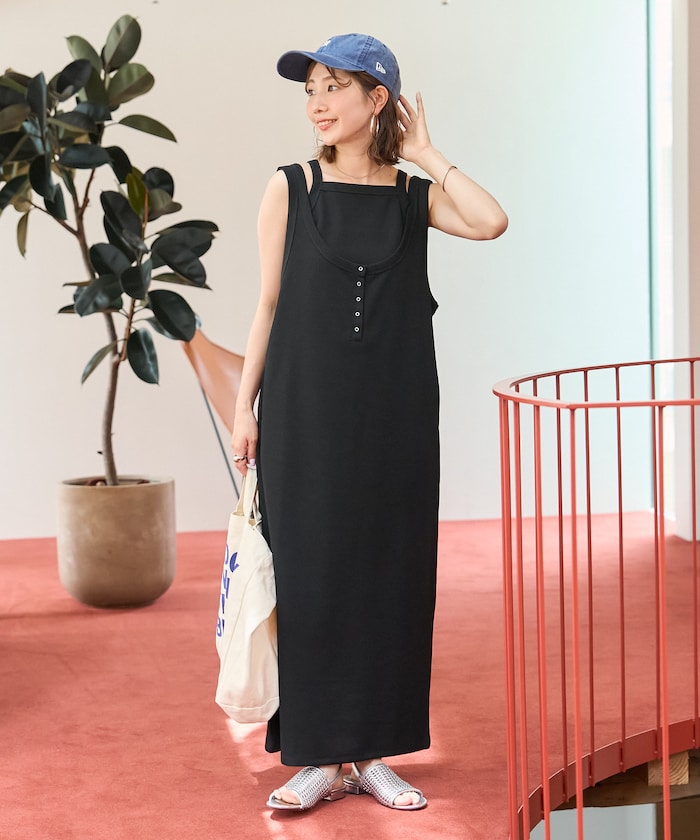 2way キャミセット ボタン ワンピース【限定展開】