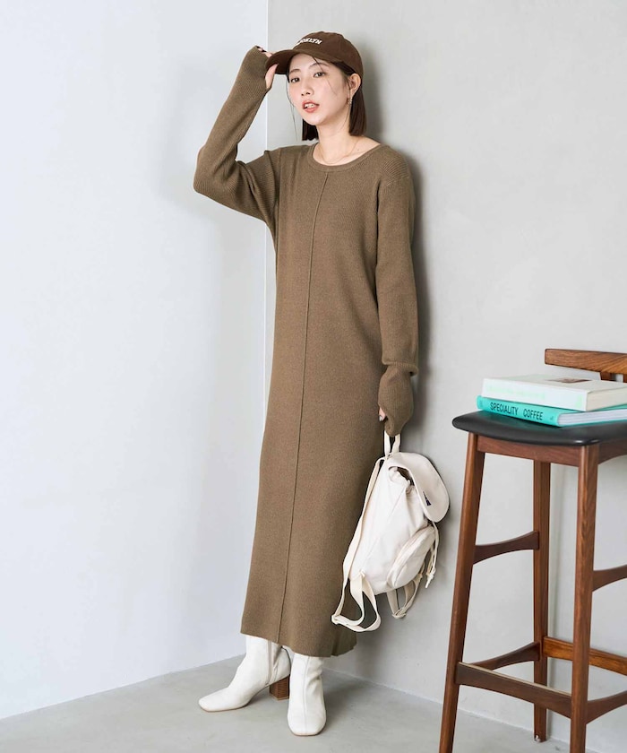吸湿発熱 ニットワンピース【限定展開】